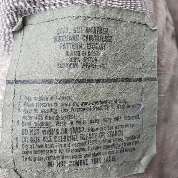 American Apparel men's medium woodland camouflage combat coat jacket - Picture 4 of 10